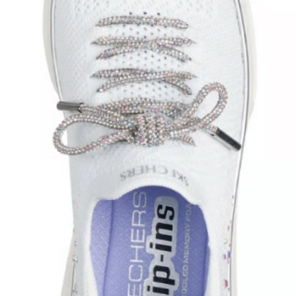 Skechers White Sneakers with Shimmery Laces - Great for a Bride-nonnegotiable - Picture 4 of 9
